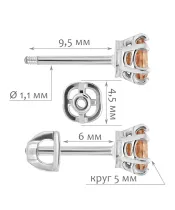 Женские Серьги_Серебро .925__Нанокристалл_2-Лазурит-Онлайн