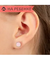 Женские Серьги_Серебро .925_КВАРЦ РОЗОВЫЙ__3-Лазурит-Онлайн