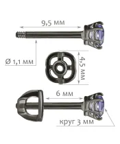 Женские Серьги_Серебро .925_ИОЛИТ__2-Лазурит-Онлайн