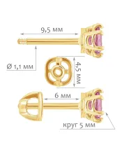 Женские Серьги_Серебро .925__Нанокристалл_2-Лазурит-Онлайн