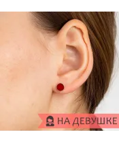 Женские Серьги_Серебро .925_КВАРЦ РОЗОВЫЙ__4-Лазурит-Онлайн