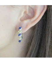 Женские Серьги_Серебро .925_САПФИР__3-Лазурит-Онлайн