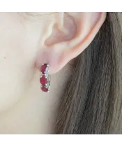 Женские Серьги_Серебро .925_РУБИН__3-Лазурит-Онлайн