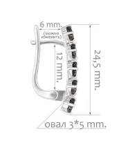 Женские Серьги_Серебро .925_РАУХТОПАЗ__2-Лазурит-Онлайн