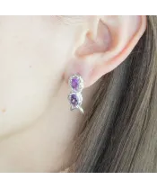 Женские Серьги_Серебро .925_АМЕТИСТ__3-Лазурит-Онлайн