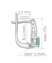 Женские Серьги_Серебро .925_ТОПАЗ__2-Лазурит-Онлайн