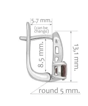 Женские Серьги_Серебро .925_ГРАНАТ__2-Лазурит-Онлайн