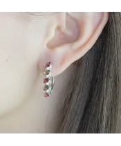 Женские Серьги_Серебро .925_ГРАНАТ__3-Лазурит-Онлайн