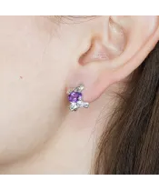 Женские Серьги_Серебро .925_АМЕТИСТ__3-Лазурит-Онлайн