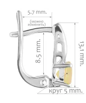 Женские Серьги_Серебро .925_ОПАЛ__2-Лазурит-Онлайн