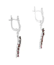 Женские Серьги_Серебро .925_ГРАНАТ__2-Лазурит-Онлайн