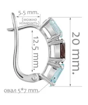 Женские Серьги_Серебро .925_ТОПАЗ__2-Лазурит-Онлайн