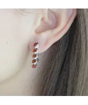 Женские Серьги_Серебро .925_ГРАНАТ__3-Лазурит-Онлайн