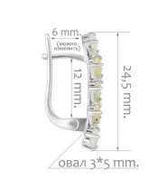 Женские Серьги_Серебро .925_ОПАЛ__2-Лазурит-Онлайн
