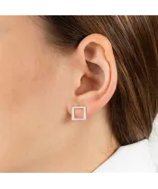 Женские Серьги_Серебро .925_КВАРЦ РОЗОВЫЙ__3-Лазурит-Онлайн