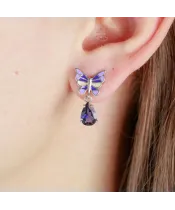 Женские Серьги_Серебро .925_АМЕТИСТ__3-Лазурит-Онлайн