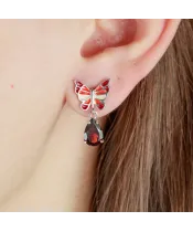 Женские Серьги_Серебро .925_ГРАНАТ__3-Лазурит-Онлайн