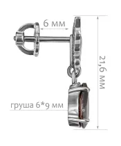 Женские Серьги_Серебро .925_ГРАНАТ__2-Лазурит-Онлайн