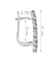 Женские Серьги_Серебро .925_АМЕТИСТ__4-Лазурит-Онлайн