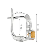 Женские Серьги_Серебро .925_ЦИТРИН__4-Лазурит-Онлайн