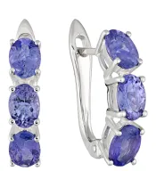 Женские Серьги_Серебро .925_ТАНЗАНИТ__2-Лазурит-Онлайн