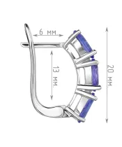 Женские Серьги_Серебро .925_ТАНЗАНИТ__4-Лазурит-Онлайн