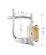 Женские Серьги_Серебро .925_ЦИТРИН__4-Лазурит-Онлайн