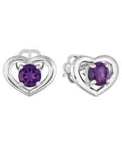 Женские Серьги_Серебро .925_АМЕТИСТ__2-Лазурит-Онлайн