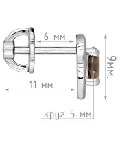 Женские Серьги_Серебро .925_РАУХТОПАЗ__5-Лазурит-Онлайн