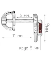 Женские Серьги_Серебро .925_ГРАНАТ__5-Лазурит-Онлайн