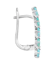 Женские Серьги_Серебро .925_АПАТИТ__2-Лазурит-Онлайн