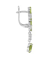 Женские Серьги_Серебро .925_ХРИЗОЛИТ_Нанокристалл_2-Лазурит-Онлайн