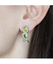 Женские Серьги_Серебро .925_ХРИЗОЛИТ__3-Лазурит-Онлайн