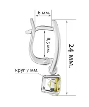 Женские Серьги_Серебро .925__Нанокристалл_2-Лазурит-Онлайн