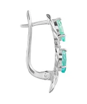 Женские Серьги_Серебро .925_АПАТИТ__2-Лазурит-Онлайн