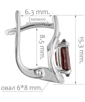 Женские Серьги_Серебро .925_ГРАНАТ__2-Лазурит-Онлайн