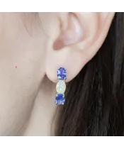 Женские Серьги_Серебро .925_ТАНЗАНИТ__3-Лазурит-Онлайн