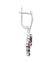 Женские Серьги_Серебро .925_ГРАНАТ__2-Лазурит-Онлайн