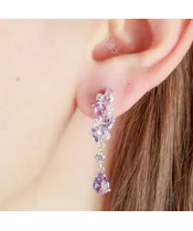 Женские Серьги_Серебро .925_АМЕТИСТ_Нанокристалл_3-Лазурит-Онлайн