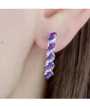 Женские Серьги_Серебро .925__Нанокристалл_3-Лазурит-Онлайн