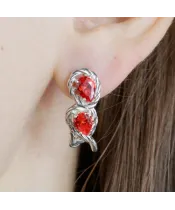 Женские Серьги_Серебро .925__Нанокристалл_3-Лазурит-Онлайн