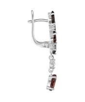 Женские Серьги_Серебро .925_ГРАНАТ_Нанокристалл_2-Лазурит-Онлайн