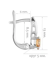 Женские Серьги_Серебро .925__Нанокристалл_2-Лазурит-Онлайн