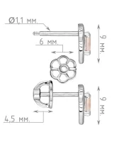 Женские Серьги_Серебро .925_КВАРЦ РОЗОВЫЙ__4-Лазурит-Онлайн