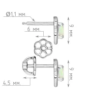Женские Серьги_Серебро .925_ОПАЛ__4-Лазурит-Онлайн