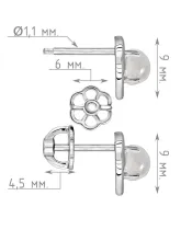 Женские Серьги_Серебро .925_ЛУННЫЙ КАМЕНЬ__4-Лазурит-Онлайн