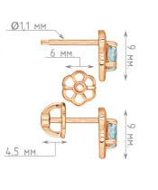 Женские Серьги_Серебро .925_ТОПАЗ__4-Лазурит-Онлайн