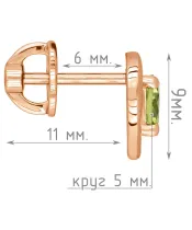 Женские Серьги_Серебро .925_ХРИЗОЛИТ__5-Лазурит-Онлайн