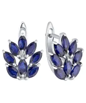 Женские Серьги_Серебро .925_САПФИР__2-Лазурит-Онлайн