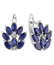 Женские Серьги_Серебро .925_САПФИР__2-Лазурит-Онлайн